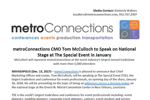 Featured image for “Tom McCulloch to Speak on National Stage”