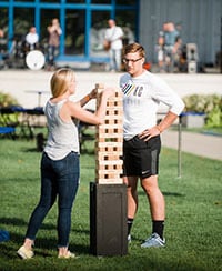 Outdoor Events Reconnect Teams jenga