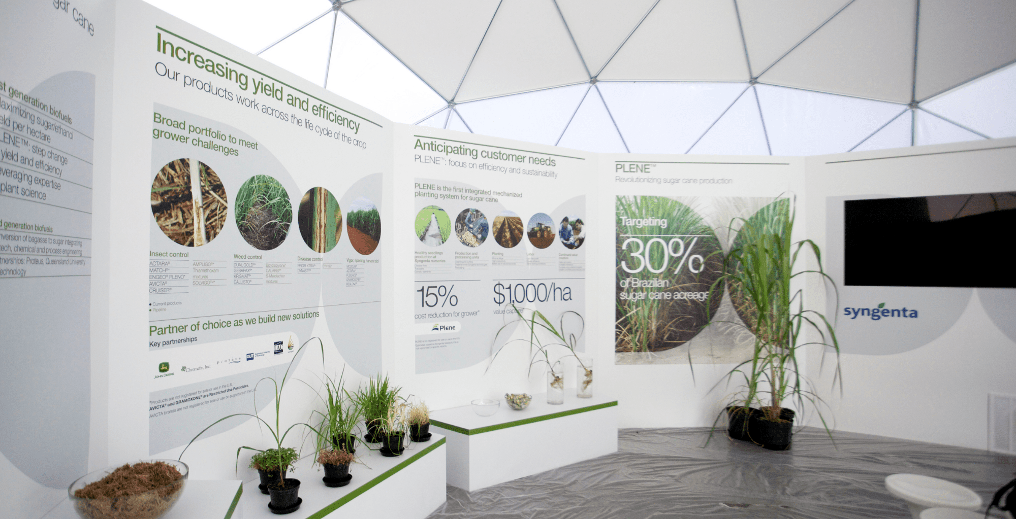 Tradeshow Booth with Agricultural Displays